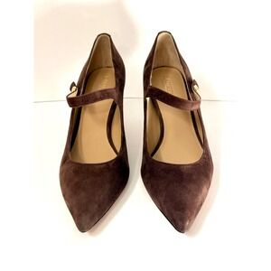 Lauren Ralph Lauren Women's Lanette Mary Jane Pump Brown Kidsuede Size 6B NWT